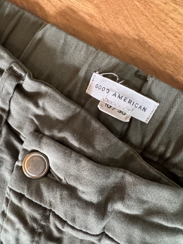 Good American Olive Green Cargo Pants
